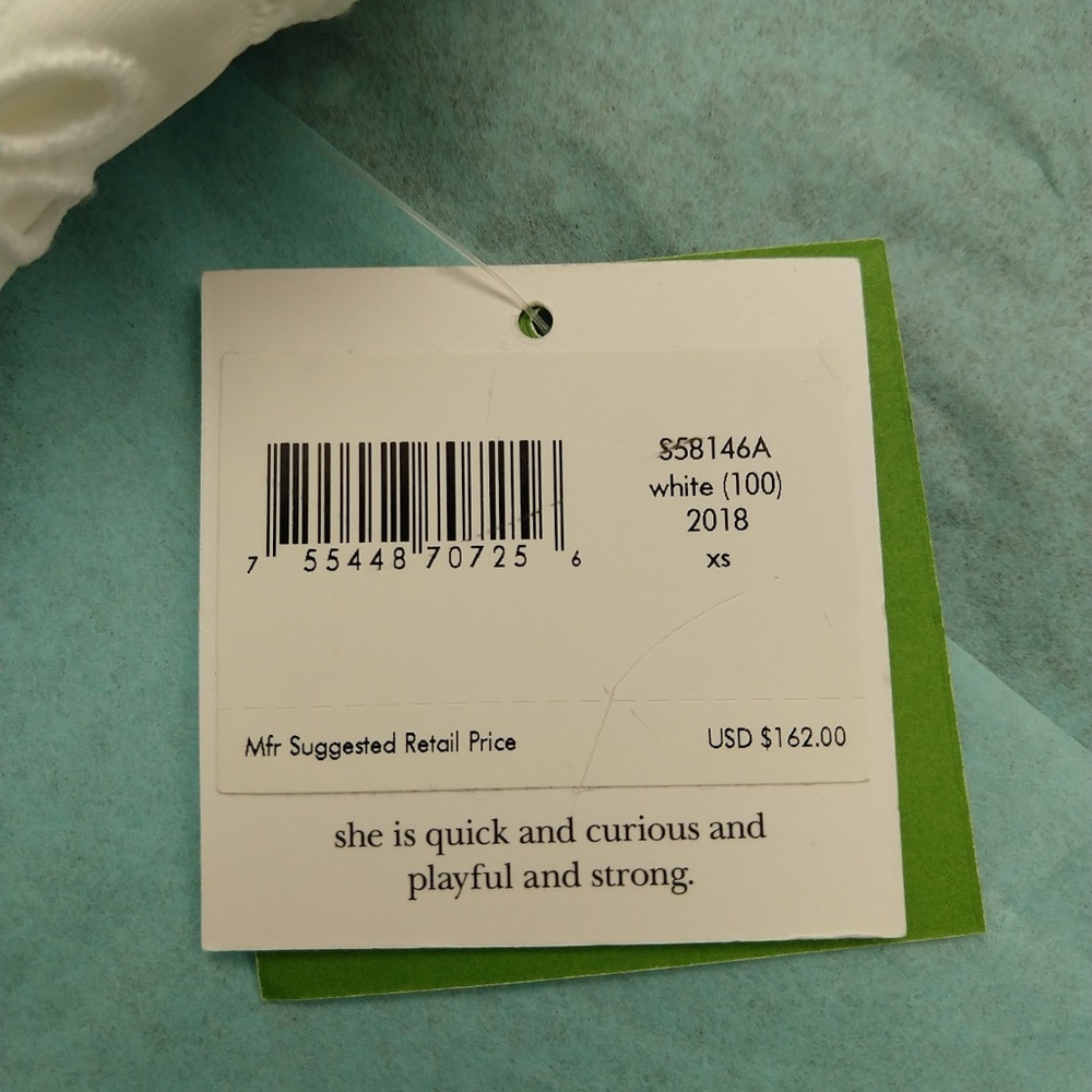 Kate Spade Embroidered Halter Plunge Swimsuit. - Picture 6 of 7